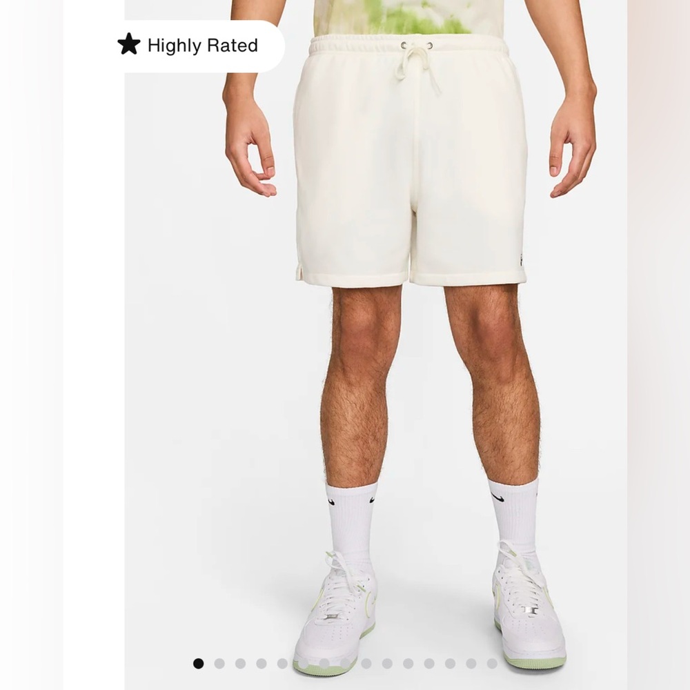 New XL white French terry shorts relaxed fit soft comfortable gym workout pocket